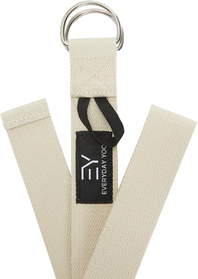 Everyday Yoga Super Strong Strap with Metal D-ring Buckle - Improve Flexibility, Stretching, and Physical Therapy Fitness.