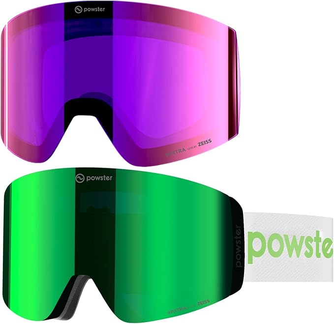 Ski Goggles Snow OTG Snowboard Goggles Magnetic Interchangeable Lens Frameless UV Protection Anti-fog mobile Skating