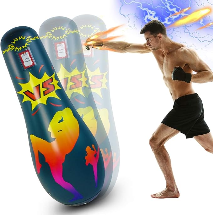 Punching Bag for Kids, Free Standing Boxing Bag for Bounce Back Focus Punching Bag for Practicing Karate, Taekwondo, De-Stress Boxing Bag for Kids.