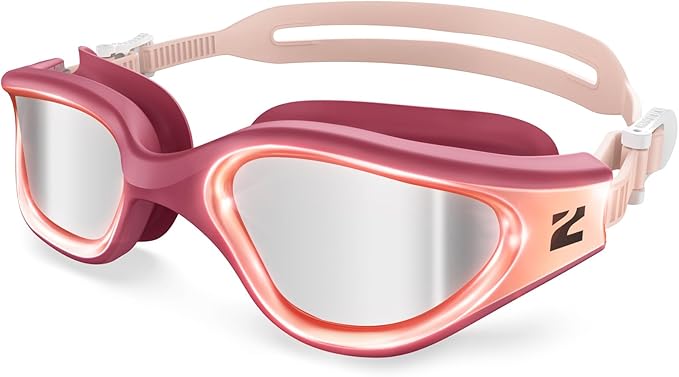 ZIONOR G1 Nava Super Anti-Fog Unisex Swim Goggles Mirror/Bright Smoke Lens