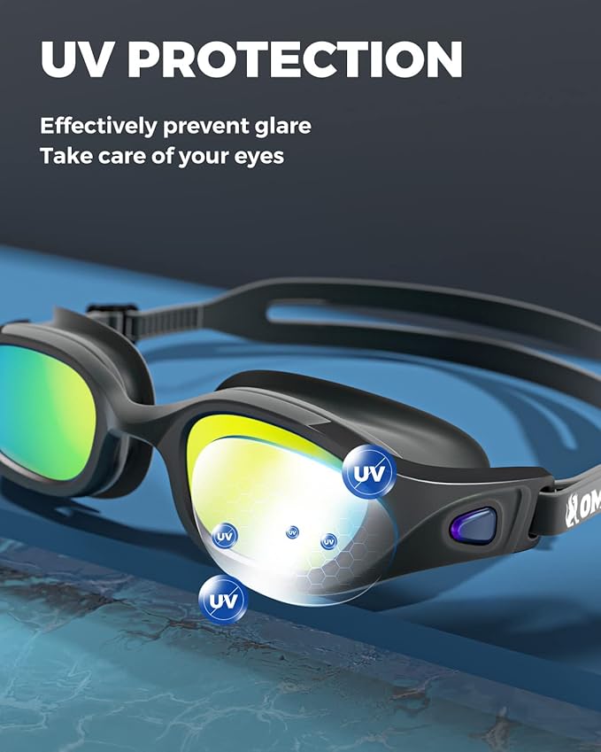 OMID Swim Goggles, P3 Anti-Fog Swimming Goggles for Men Women Anti-UV Goggles