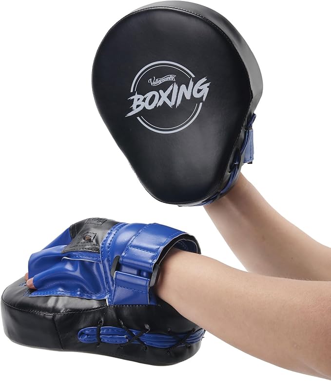 Valleycomfy Boxing Curved Focus Punching Mitts- Leatherette Training Hand Pads