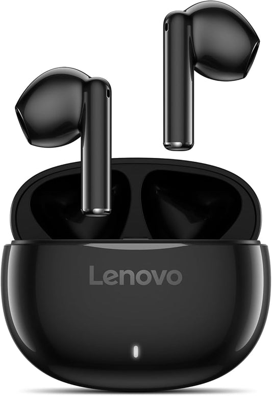 Lenovo E310 True Wireless Stereo Earbuds Bluetooth 5.3 ENC Noise-Cancelling Black In-Ear Headphones 13mm Speaker Type-C Charging 20h Battery Life for Music Calls Comfortable Fit Wireless Earbuds