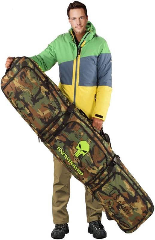 UNISTRENGH Waterproof Snowboard Bag Multi-compartment Adjustable Durable Snow Sports Equipment Backpack Bags for Air Travel