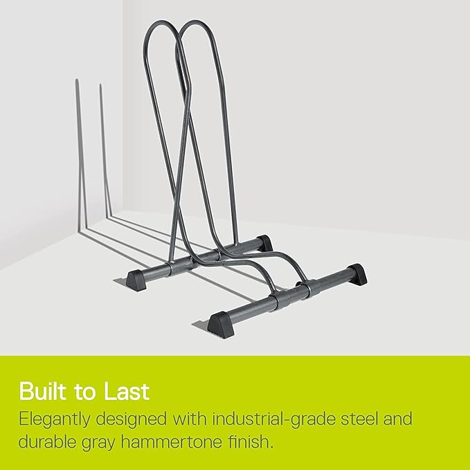 Single Bike Stand Floor by Delta Cycle (2-Pack) - Tool-Free Adjustable Bike Racks for Mountain, Fat Tire, Road Bikes, Freestanding Bicycle Rack for Garage Parking
