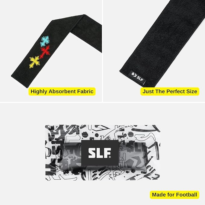 SLEEFS Crosses Chroma Black Thin Football Towel