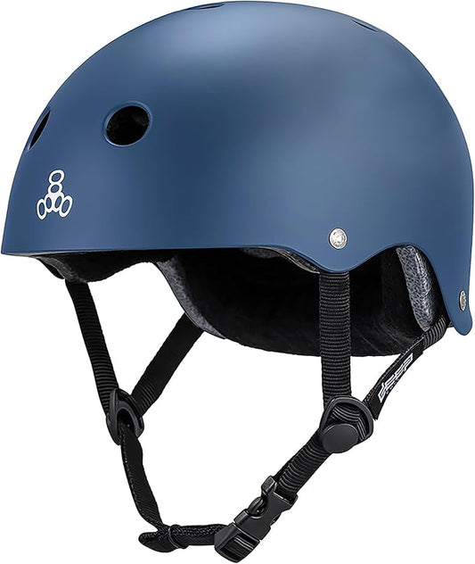 Triple Eight Deep Cover Helmet - Ideal for Skateboarding, Bicycling, BMX, and Roller Skating