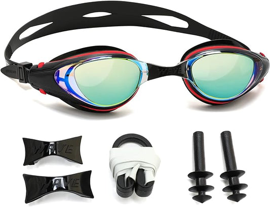 Nearsighted Swim Goggles, Shortsighted Optical Swimming Goggles No Leaking Anti Fog UV Protection for Adult Men Women