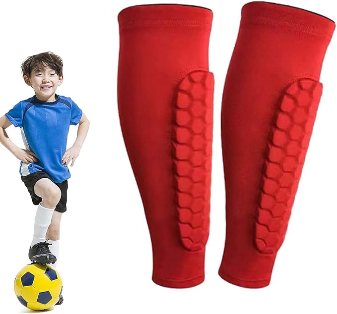 Shin Defender Shin Guards Kids 2 Pair, Shindefender Shin Guards Soccer, with Honeycomb Pads, for Soccer Kids Youth Adult