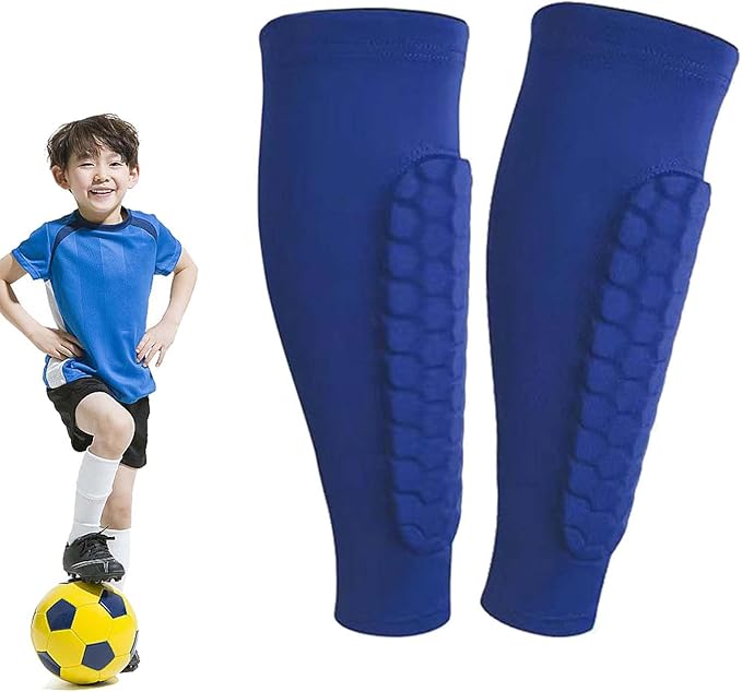 Shin Defender Shin Guards Kids 2 Pair, Shindefender Shin Guards Soccer, with Honeycomb Pads, for Soccer Kids Youth Adult