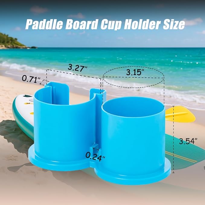 Paddleboard Cup Holder, Kayak Drink Holder for Paddle Board Cup and Phone Holder, Sup Surfboards Canoes Kayak Paddle Board Accessories for Types of Cup Bottle Drink