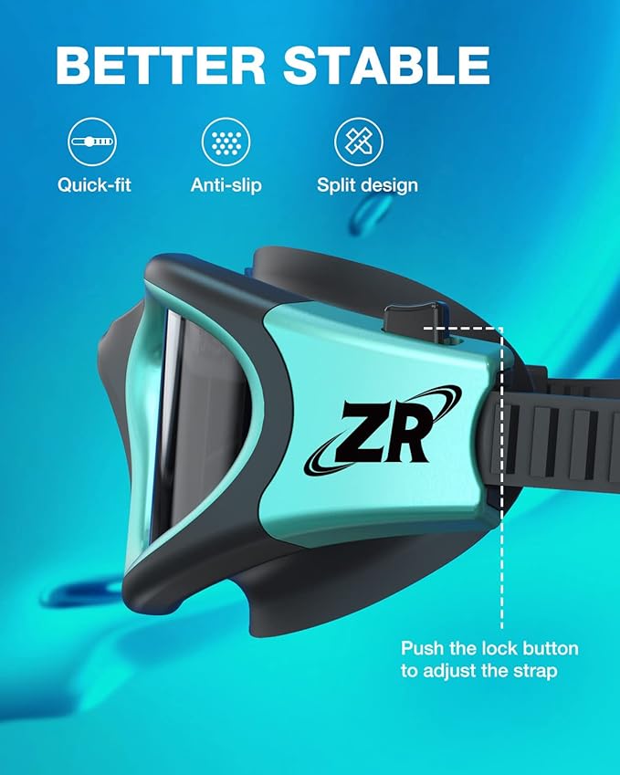 ZIONOR Swim Goggles, G1 MAX Polarized Anti-Fog Swimming Goggles for Men Women