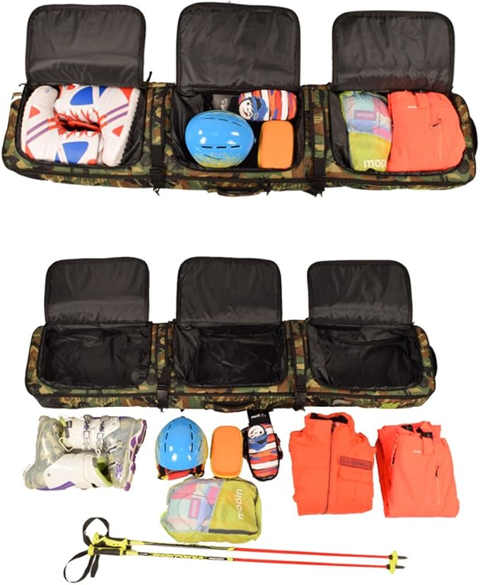 UNISTRENGH Waterproof Snowboard Bag Multi-compartment Adjustable Durable Snow Sports Equipment Backpack Bags for Air Travel