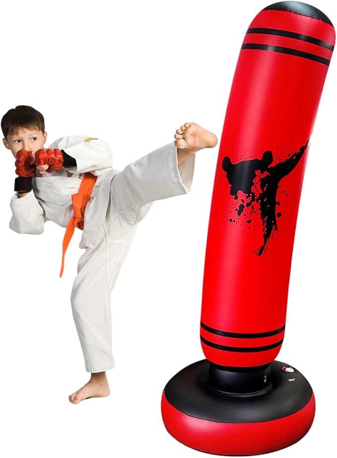 Punching Bag Kid,Boxing Bag for Kids,Inflatable Dummy, Inflatable Punching Bag, De-Stress Boxing Bag for Kids.