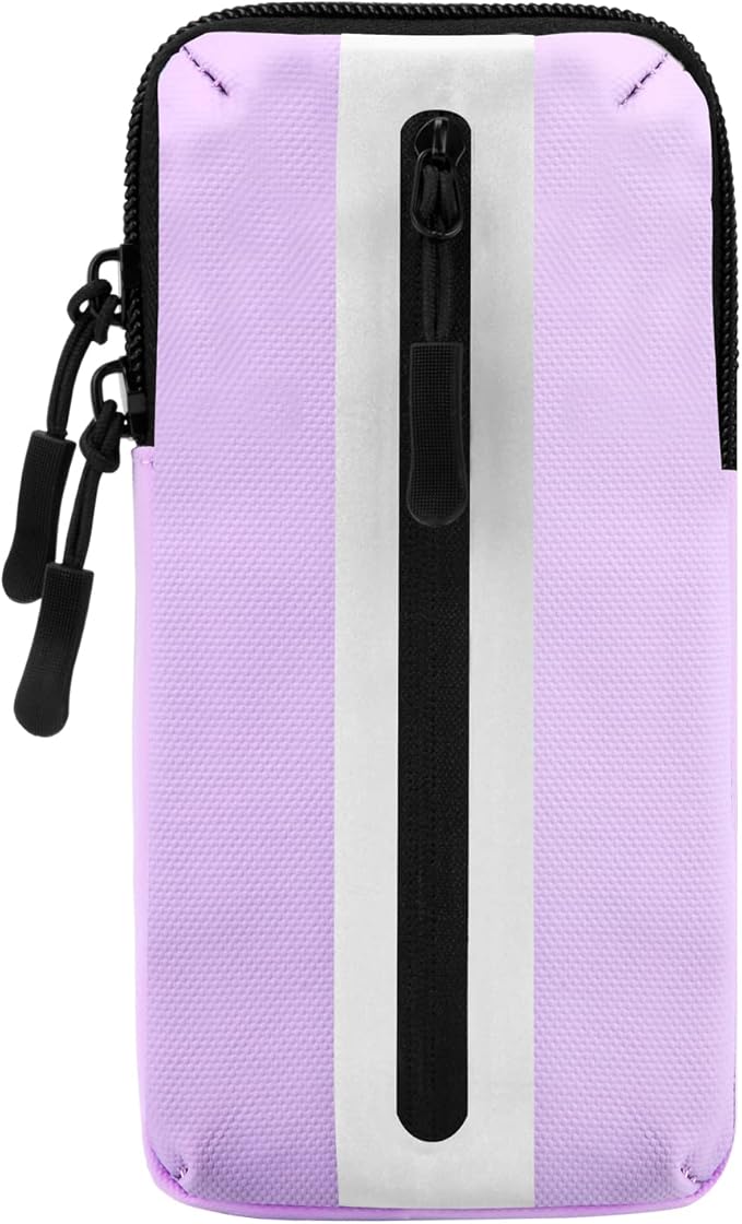 Running Phone Holder Armband, iPhone Arm Bands for Exercise, Running Arm Bands for Cell Phone, Phone Purse Cell Phone Holder for Walking (Purple)