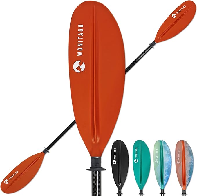 Kayak Paddle Premium Carbon Fiber Paddle with Reinforced PP + Fiberglass Blade, Floating Adjustable Kayaking Oars, 3 Piece, 220-240 cm/86-94 Inches, 240-260 cm/94-102 Inches
