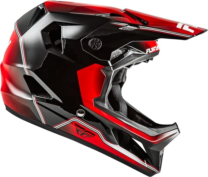 Fly Racing Rayce Full-Face Mountain Bike/BMX Helmet – ASTM F1952 DH Certified, CPSC 1203, CE EN1078, Poly-Alloy Shell, TFV Ventilation, Removable Liner