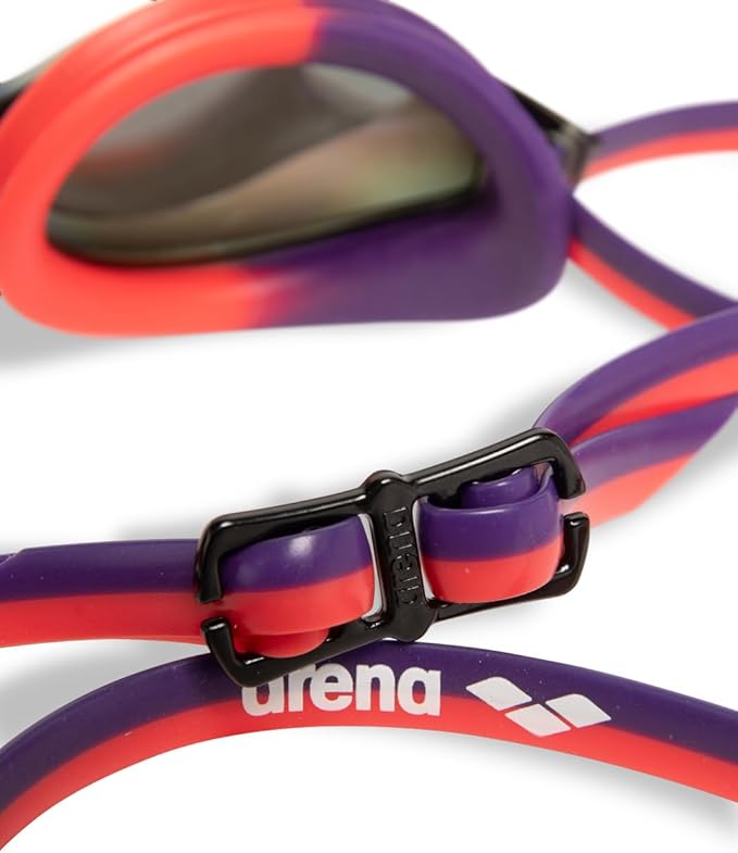ARENA Unisex Python Racing Swim Goggles for Men and Women Anti-Fog No Leak Max Comfort Dual Strap, Mirror/Non-Mirror Lens