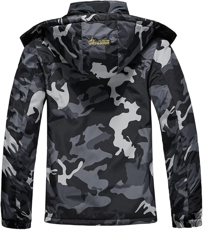 Men's Ski Jacket Warm Winter Snow Coat Waterproof Mountain Windbreaker Snowboarding Jacket Hooded for Hiking Traval