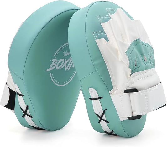 Valleycomfy Boxing Curved Focus Punching Mitts- Leatherette Training Hand Pads