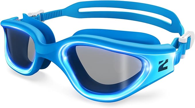 ZIONOR G1 Nava Super Anti-Fog Unisex Swim Goggles Mirror/Bright Smoke Lens