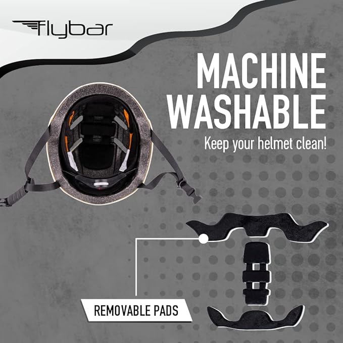 Flybar Bike Helmet- Multi Sport Dual Certified Adjustable Dial, Lightweight Skateboard Helmet, Roller Skating, Pogo, Electric Scooter, Snowboard, Boys and Girls Kids- Adults Helmets