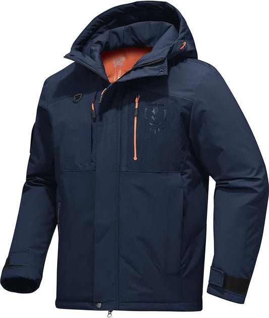 Men's Winter Jacket Waterproof Ski Snow Coat Windproof Snowboard Hooded Raincoats with Warm Graphene lining