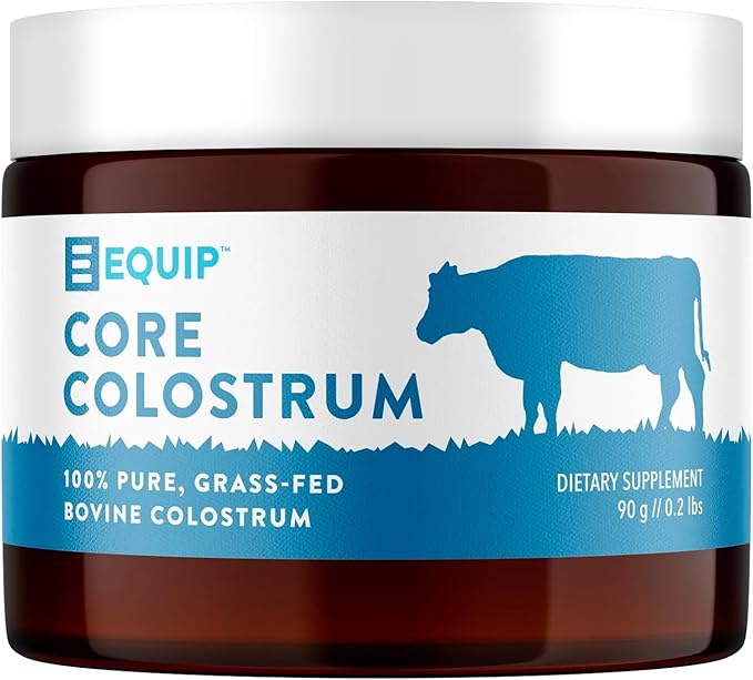 Equip Foods Core Bovine Colostrum Powder - 3,000mg Grass Fed Colostrum Supplement - Gut Health, Immunity, Recovery Lactoferrin Supplements - Keto Friendly Bovine Colostrum, 30 Servings, Unflavored