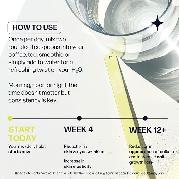 Sparkle Wellness Skin Boost Plus (Tropical) [30-Serves] | Collagen Powder Supplement with VERISOL Bioactive Hydrolyzed Collagen Peptides, Vitamin C & Hyaluronic Acid