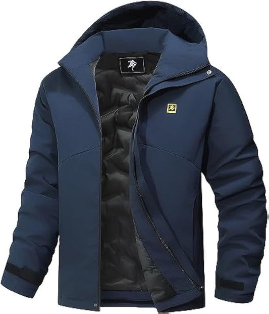 Men's Warm Winter Coats Waterproof Ski Jacket Windproof Snow Coat Mountain Windbreaker Hooded Raincoat