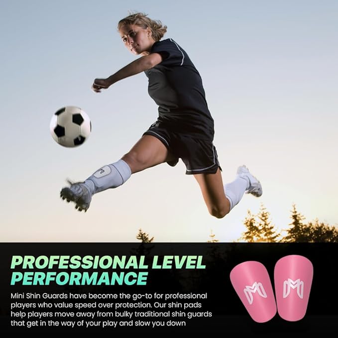 MiniGuards - Mini Shin Guards for Soccer Players - Tiny Shin Pads for Men, Women, Teens - Miniature Shin Guards 3.9 x 2.4 inch - Perfect for High Level Soccer Athletes