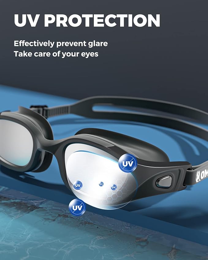 OMID Swim Goggles, P3 Anti-Fog Swimming Goggles for Men Women Anti-UV Goggles