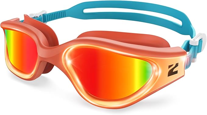 ZIONOR G1 Nava Super Anti-Fog Unisex Swim Goggles Mirror/Bright Smoke Lens