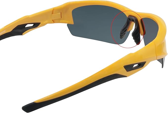 Polarized Sports Sunglasses for Men Women, Adjustable Nose Pads, TR90 Frame, for Golfing, Running, Finishing, Cycling