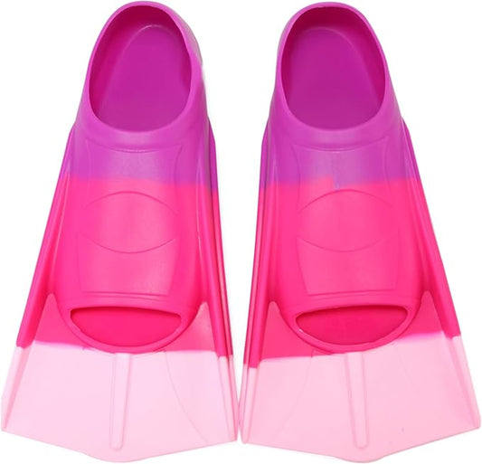 Kids Swim Fins,Short Comfortable Flippers for Lap Swimming and Training for Child,Girls,Boys,Beginners