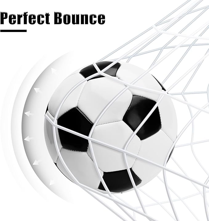 Soccer Ball Size 2 Size 3 Size 4 Size 5 with Pump - Single, 2 or 3 Pack - Official Size & Weight - Classic Indoor Outdoor Soccer Long-Lasting - Ideal Gift for Toddler Kids Boys Girls Youth Adult