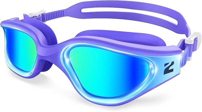ZIONOR G1 Nava Super Anti-Fog Unisex Swim Goggles Mirror/Bright Smoke Lens