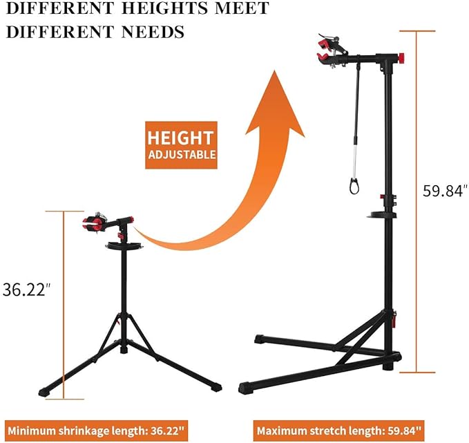 UNISKY Bike Repair Stand for Maintenance Height Adjustable Rack with Quick Release Bicycle Mechanics Maintenance Workstand