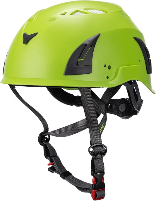 Land Helmets ClimbPro Safety Helmet for Rock Climbing – Lightweight & Durable Hard Shell with Adjustable Chin Strap and Accessory Slots – Ideal for Indoor & Outdoor Adventure