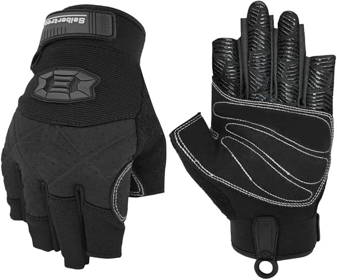 Seibertron Full or Half Finger Padded Palm Lightweight Breathable Climbing Rope Gloves for Climbers, Rock Climbing, Rescue, Adventure, Sailing, Kayaking, Outdoor Sports