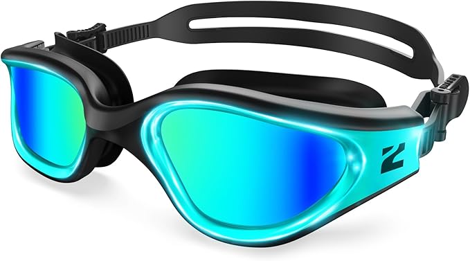 ZIONOR G1 Nava Super Anti-Fog Unisex Swim Goggles Mirror/Bright Smoke Lens