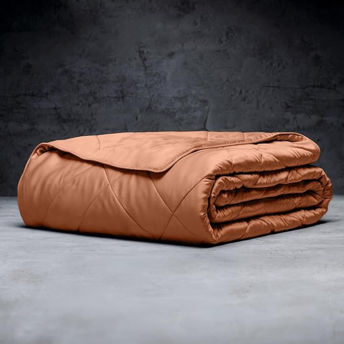 LUXOME Lightweight Blanket | 100% Rayon (Viscose) from Bamboo Fabric & Fill | King/Cal King - 98"x92" | Thermal-Regulating | Terracotta