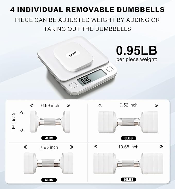 15LB 20LB 50LB Adjustable Dumbbell Set Free Weights Dumbbells Set for Women Men Hand Weights Sets Adjust Dumbbell Weight Sets for Home Gym Exercise Workout Strength Training Equipments