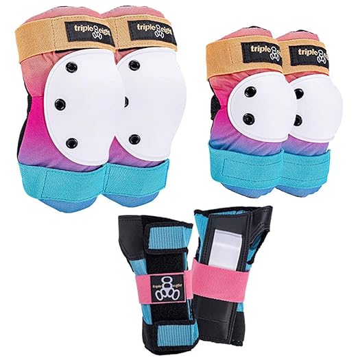 Triple Eight Saver Series 3-Pack Pad Set– Ideal for Skateboarding, In-line Skating, Roller Skating, and Biking