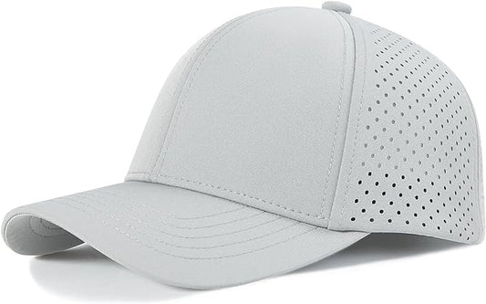 VOBOOM Men Quick Dry Baseball Cap Laser Cut Mesh Ball Curved Brim Snapback Hat