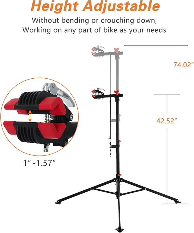 UNISKY Bike Repair Stand for Maintenance Height Adjustable Rack with Quick Release Bicycle Mechanics Maintenance Workstand
