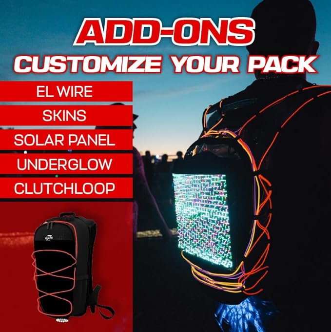 RAVERUNNER® Anti-Theft Hydration Backpack | Festival Approved Rave Backpack for Concert Goers, Leak-Free Festival Water Backpack for EDC, Rave Hydration Pack