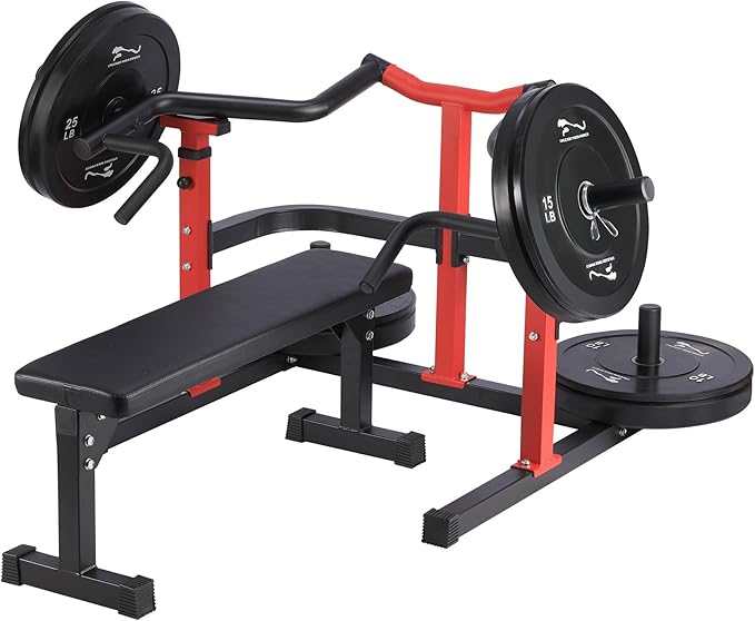 Chest Press Machine, Weight Bench Press Machine, Adjustable Flat Incline Bench with Independent Converging Arms, Multifunctional Bench Press Rack for Home Gym Equipment
