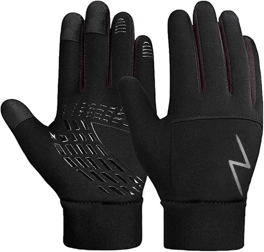 Kids Winter Gloves Back Water Repellent Touchscreen Warm Fleece Anti-slip for Boys Girls Teen 3-15 Years