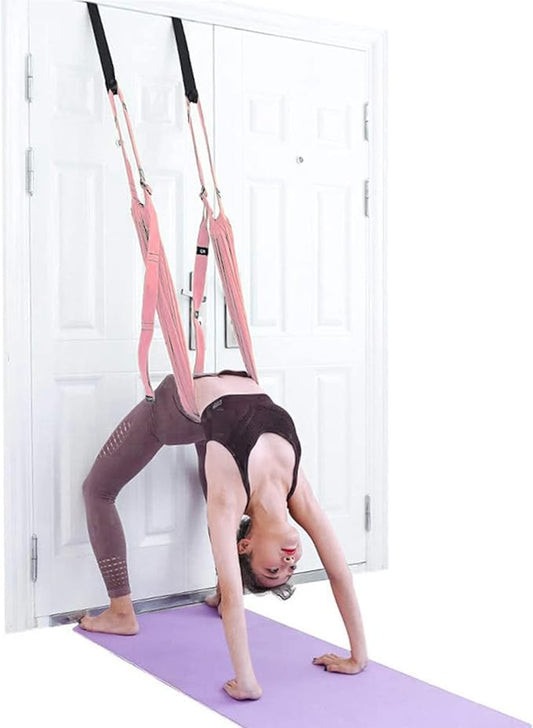 Yoga Fitness Stretching Strap, Adjustable Leg Stretcher Back Bend Assist Trainer, Improve Leg Waist Back Flexibility Home Gym Equipment for Rehab Pilates Ballet Cheerleading Splits Gymnastics